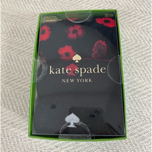 Kate Spade Socks - 3 pair boxed set- Black & Red - Picture 2 of 3